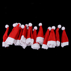 Acheter 20Pcs Mini Lollipop Lollypop Santa Claus Chapeaux Cap Wrap Décor de Fête de Noël