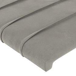 Avis vidaXL Têtes de lit 4 pcs Gris clair 100x5x78/88 cm Velours