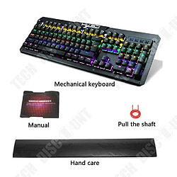 Tech Discount TD® Clavier Gamer Mécanique Rétro éclairage Couleur Noir RGB Touches hauteur ajustable parfait usage Gaming haute qualité