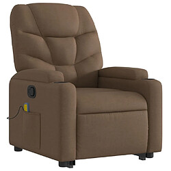 Avis vidaXL Fauteuil de massage inclinable Marron Tissu