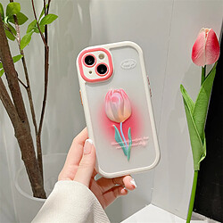 GUPBOO Étui pour iPhone11ProMax Coque en silicone pour téléphone portable fille tulipe tachée de style coréen