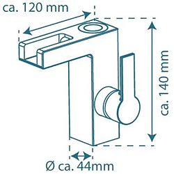 SCHÜTTE Mitigeur de lavabo à LED avec bec verseur ORINOCO chrome pas cher