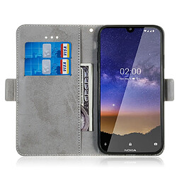 Acheter Wewoo Housse Coque Pour Nokia 2.2 Retro Horizontal Etui en cuir PU avec fentes cartes et support Gris