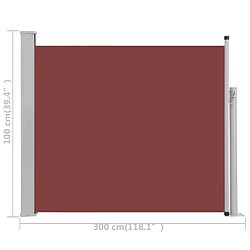 Acheter Helloshop26 Auvent paravent store brise-vue latéral rétractable de patio jardin terrasse balcon protection visuelle écran 100 x 300 cm marron 02_0007184