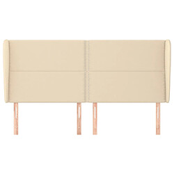 Avis Maison Chic Tête de lit moderne avec oreilles pour chambre - Décoration de lit Crème 163x23x118/128 cm Tissu -MN34084