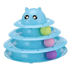 Jouets de chat de trois couches Jouets Turntable Intelligence Crazy Play Ball Tray Blue pas cher