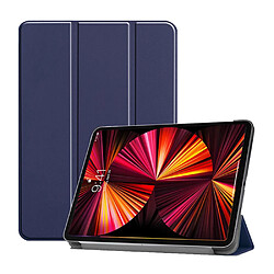 Enkay Etui en PU avec support à trois volets bleu foncé pour votre Apple iPad Pro 11 pouces (2021)/(2020)