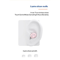 Universal Mini Bluetooth 5.0 TWS casque casque casque sans fil Fone de dans l'oreille casque rose fille de tous les téléphones cellulaires TW15 casque Bluetooth casque