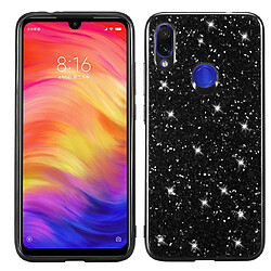 Wewoo Coque Souple Étui TPU antichoc en poudre glitter pour Xiaomi Redmi Note 7 noir