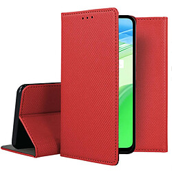 Htdmobiles Housse pour Realme C33 - etui coque pochette portefeuille + film ecran - ROUGE MAGNET