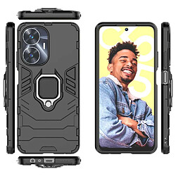 Htdmobiles Coque pour Realme C55 - housse etui rigide anti choc + verre trempe - NOIR