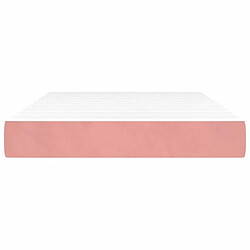 Avis Maison Chic Matelas de lit à ressorts ensachés, Matelas doux Rose 120x200x20 cm Velours -GKD56652