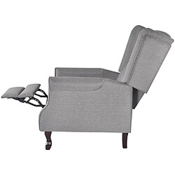 Avis vidaXL Fauteuil gris tissu