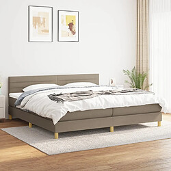 Maison Chic Lit Adulte - Lit simple Lit à sommier tapissier avec matelas moelleux - Meuble de Chambre - Taupe 200x200 cm Tissu -MN10991