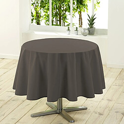 Decorline Nappe ronde Essentiel - 180 cm - Polyester - Taupe