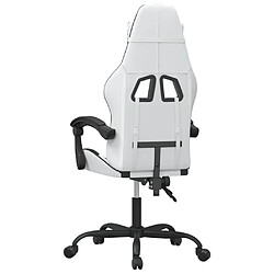 Acheter vidaXL Chaise de jeu Blanc et noir Similicuir