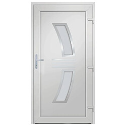 Avis vidaXL Porte d'entrée Blanc 98x208 cm PVC