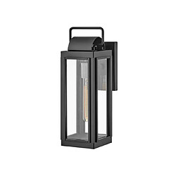 Elstead Lighting Applique murale extérieur Hinkley Verre Transparent,aluminium Noir