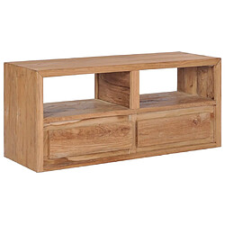 Helloshop26 Meuble télé buffet tv télévision design pratique 90 cm bois de teck massif 2502086