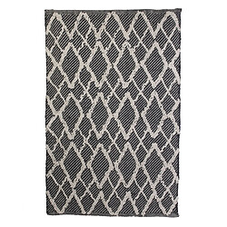 The Home Deco Factory Tapis style berbère en relief - 60x90 cm - Noir et beige