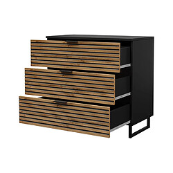 BestMobilier Olympie commode bois et noir