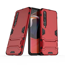 Coque en TPU 2 en 1 avec béquille rouge pour votre Xiaomi Mi 10