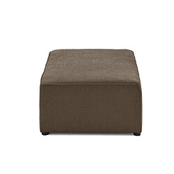 Bestmobilier Topaze - pouf - en tissu velours relief