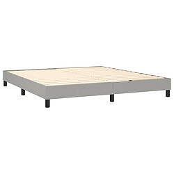 Avis Maison Chic Lit adulte- Lit + matelas,Sommier à lattes de lit avec matelas Gris clair 180x200cm Tissu -GKD47938