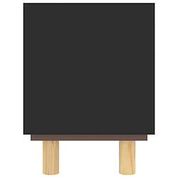 Acheter vidaXL Meuble TV Noir 80x30x40 cm Bois de pin massif et rotin naturel