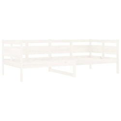 Avis vidaXL Lit de jour sans matelas blanc bois de pin massif 90x200 cm