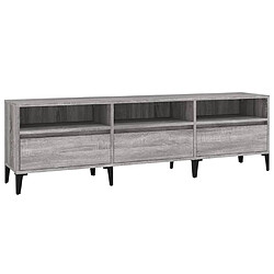 vidaXL Meuble TV sonoma gris 150x30x44,5 cm bois d'ingénierie