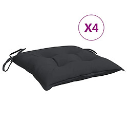 vidaXL Coussins de palette lot de 4 noir 50x50x7 cm tissu oxford