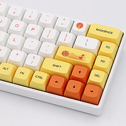 Acheter Universal Jaune Blanc Colorant thermique Caractéristiques Sublimation Clavier PBT pour clavier mécanique USB filaire Clavier à capuche à 129 touches