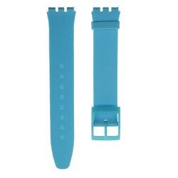 Bracelet De Montre étanche En Silicone De 16 Mm Avec Fermoir De Déploiement Bleu Clair