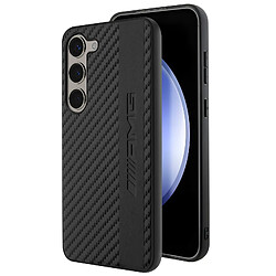 AMG Coque pour Samsung Galaxy S23 Plus Bi-matière Effet Carbone Noir