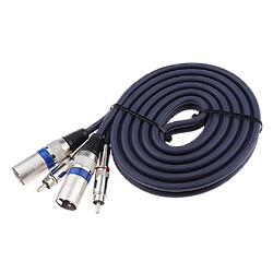 Acheter câble de raccordement double XLR mâle à RCA double, cordon audio de 2 XLR à 2 RCA de 3 m