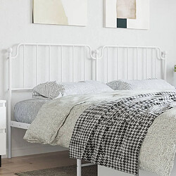 Maison Chic Tête de lit moderne pour chambre - Décoration de lit métal blanc 193 cm -MN17145