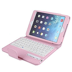 Avis Wewoo SPM01 Pour iPad mini 5/4/3/2/1 Texture Litchi Détachable En Plastique Clavier Bluetooth Cuir avec Fonction de Support Rose