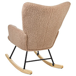 Beliani Fauteuil à bascule OULU Bouclé Beige sable pas cher