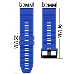 Avis Bracelet de montre de remplacememnt en silicone 22mm Pour Garmin Fenix6 Fenix5 Universel Bleu Fronce