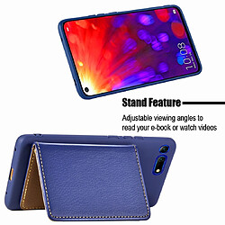 Wewoo Coque Leaf Buckle Litchi Texture Card Holder PU + TPU Case for Huawei Honor V20with Slot & & Wallet & Photo Frame