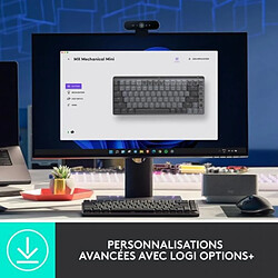 Logitech - Clavier Sans Fil- MX Mini - Mécanique - Rétroéclairé Performant - Graphite pas cher