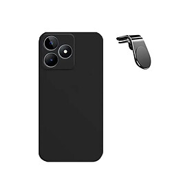 SUPPORT MAGNETIQUE K KIT KIT COFFÉRÉ VOYAGE + COUVERTURE DE SILICONE LIQUIDE Phonecare pour Realme C53 - le noir