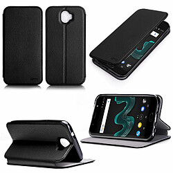 Etui Wiko WIM 4G noir luxe Ultra Slim Style Cuir avec stand - Housse Folio Flip Cover coque de protection smartphone Wiko WIM 5,5 pouces noire - Accessoires pochette XEPTIO : Exceptional case !