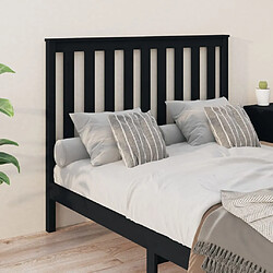 Acheter Maison Chic Tête de lit scandinave,Meuble de chambre Noir 146x6x101 cm Bois massif de pin -MN35972