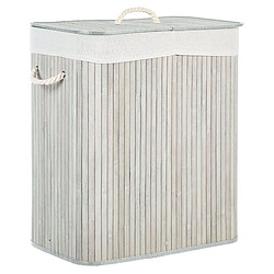 Beliani Panier en bambou gris 60 cm KANDY