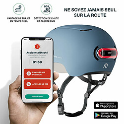 Cosmo Connected Cosmo Fusion Casque Intelligent Vélo et Trottinette avec Visière Unisex-Adult, Bleu Mat, Taille Unique pas cher