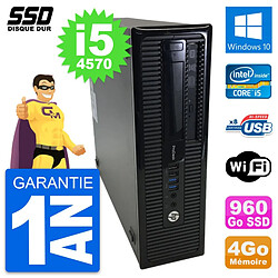 PC HP ProDesk 400 G1 SFF Intel Core i5-4570 RAM 4Go SSD 960Go Windows 10 Wifi - Occasion