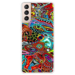 Coque en TPU antichoc, anti-rayures motif coloré pour votre Samsung Galaxy S22 5G