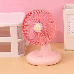 (Rose) Petit Ventilateur Électrique Avec Ventilateur De Bureau Portable Rechargeable Usb à Forte Énergie Éolienne